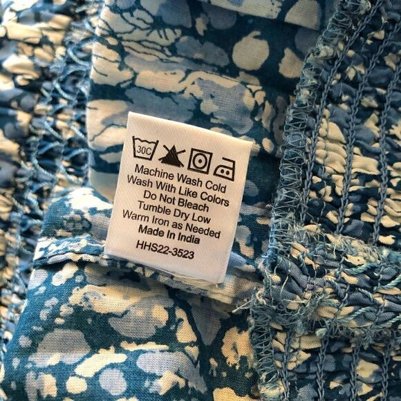 House of Harlow 1960 Martine Blue Print Top Large - Picture 10 of 10